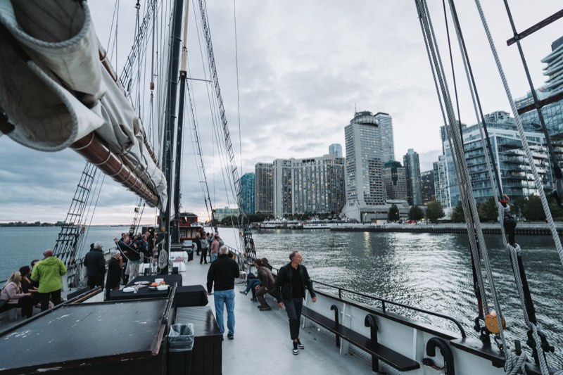 Corporate event photography on a Toronto harbour cruise