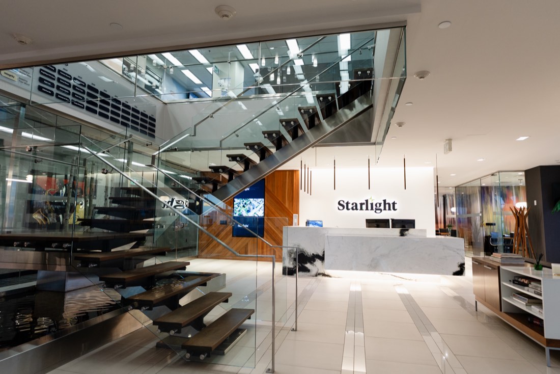 Corporate lobby interior photography